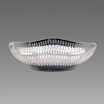 Bread Basket Oval Silver